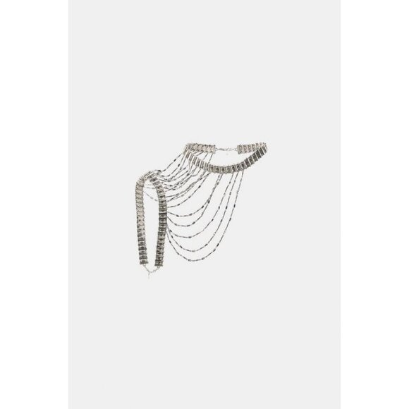 ZARA BEADED SHOULDER NECKLACE - Picture 3 of 5